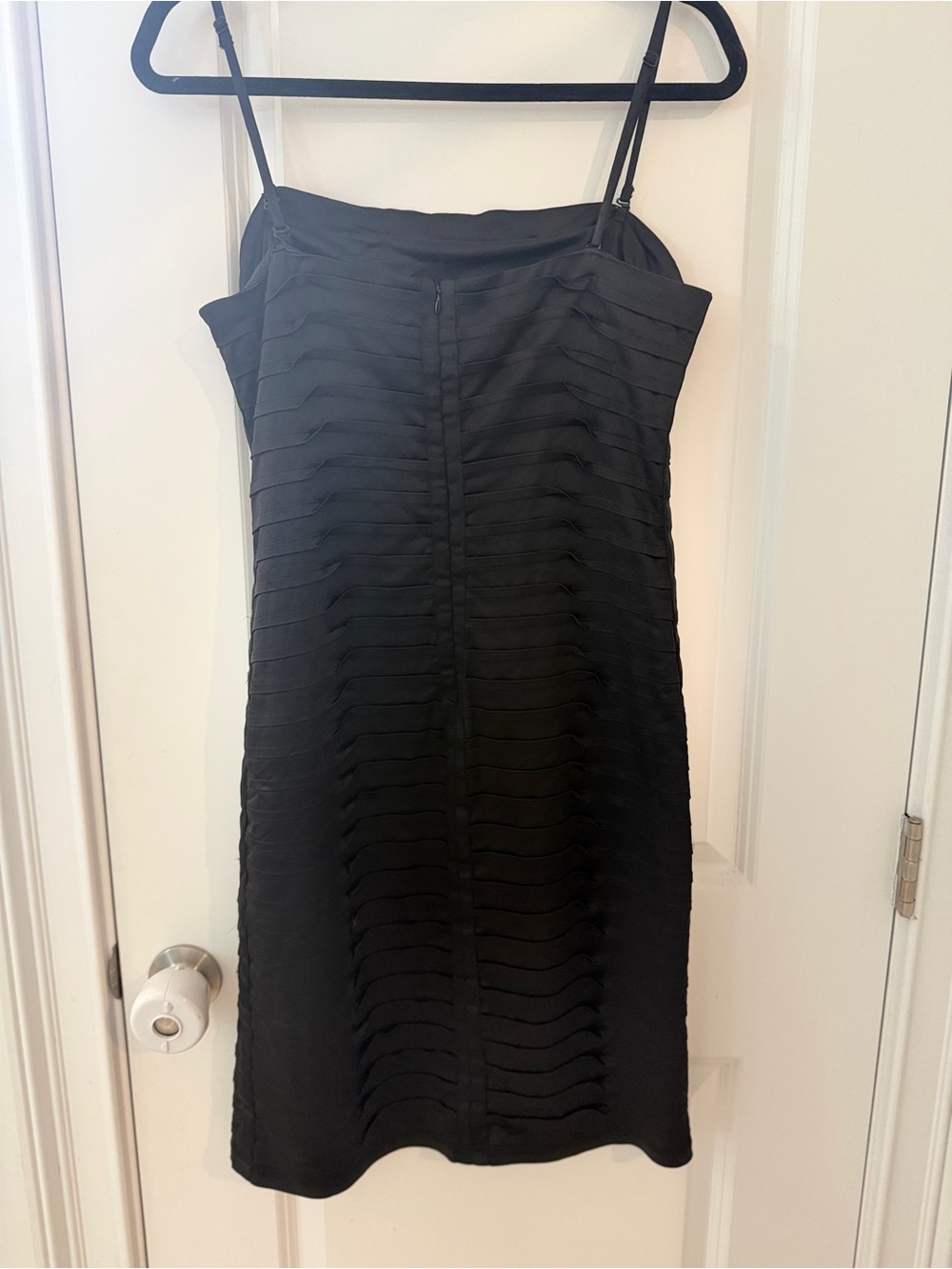 VINTAGE Calvin Klein Bodycon Classic Black Spaghetti-Strap Dress-12